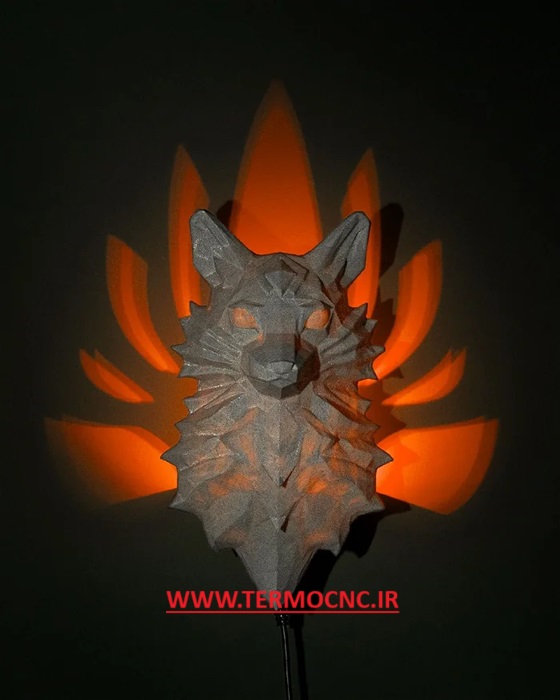 فایل سه بعدی شب خواب دیواری طرح روباه