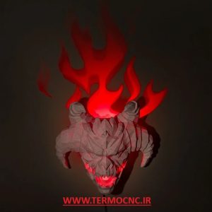 فایل سه بعدی شب خواب دیواری طرح مانستر